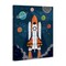 Stupell Industries Rocket Ship Ready for Flight Outer Space Planets Canvas Design By Lisa Perry Whitebutton
